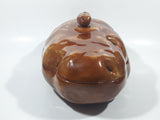 Vintage Brown Baked Potato Shaped Large 11 1/4" Ceramic Lidded Serving Dish