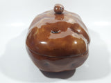 Vintage Brown Baked Potato Shaped Large 11 1/4" Ceramic Lidded Serving Dish