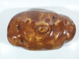 Vintage Brown Baked Potato Shaped Large 11 1/4" Ceramic Lidded Serving Dish