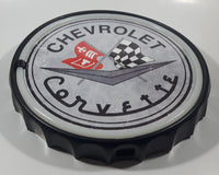 LED Signs Chevrolet Corvette Neon Look 12" Bottle Cap Shaped LED Wall Decor Sign New in Box
