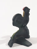 Antique Metalware Colorfully Beautifully Painted Small 3 1/2" Cast Iron Chicken Rooster Door Stop