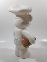 Bimbo Bear Mexican Bakery Mascot Holding Loaf of Bread 10 1/2" Tall White Plastic Coin Bank