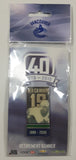1970 - 2010 Vancouver Canucks 40th Anniversary Naslund 1996 - 2008 Retirement Banner Enamel Metal Lapel Pin New in Package