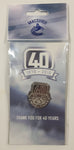 1970 - 2010 Vancouver Canucks 40th Anniversary Forever A Canuck Metal Lapel Pin New in Package