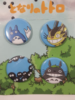 My Neighbor Totoro Round Button Pin 4-Pack