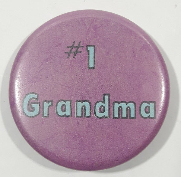 #1 Grandma Purple 1 3/4" Round Button Pin