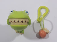 2018 Hasbro FurReal Little Big Bites Series 2 Green Dinosaur 2 1/4" Tall Toy Figure with Drumstick Bone Accessory