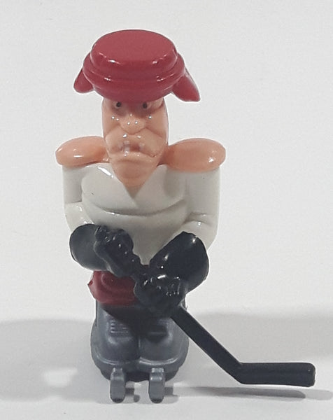 1998 Kinder Surprise People Red Ice Hockey Player 1 3/4" Tall Plastic Toy Figure