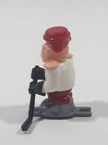 1998 Kinder Surprise People Red Ice Hockey Player 1 3/4" Tall Plastic Toy Figure