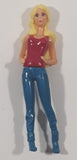 2012 Kinder Surprise Barbie Doll Pink Shirt Blue Jeans 3" Tall Plastic Toy Figure