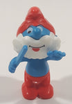 1996 Kinder Surprise Smurf Conductor 2" Tall Plastic Toy Figure