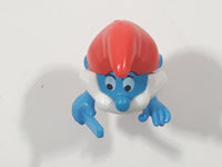 1996 Kinder Surprise Smurf Conductor 2" Tall Plastic Toy Figure