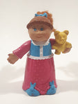 1992 McDonald's CPK Cabbage Patch Kids Character Lindsey Elizabeth with Yellow Teddy Bear 3 1/4" Tall Toy Figure