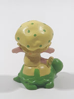 Vintage 1981 A.G.C. Kenner Strawberry Shortcake Apple Dumplin and Tea Time Turtle 1 3/4" Tall Toy Figure