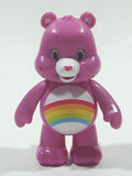 JP Just Play TCFC The Care Bears Rainbow Cheer Bear Pink 3" Tall Toy Figure
