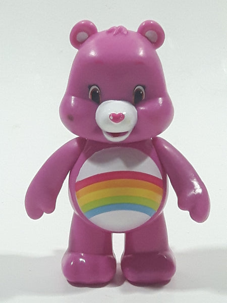 JP Just Play TCFC The Care Bears Rainbow Cheer Bear Pink 3" Tall Toy Figure