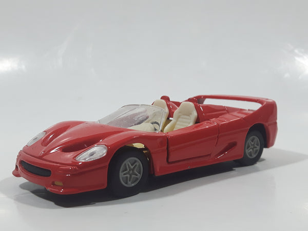 No. 8312 Ferrari F50 Convertible Red Pull Back 4 3/8" Long Die Cast Toy Car Vehicle with Opening Doors