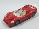 No. 8312 Ferrari F50 Convertible Red Pull Back 4 3/8" Long Die Cast Toy Car Vehicle with Opening Doors