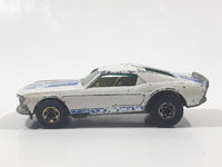 Vintage 1982 Hot Wheels Mustang Stocker Enamel White Die Cast Toy Car Vehicle