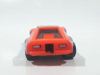 Vintage 1986 Matchbox Burnin Key Cars Ferrari Orange and Blue Die Cast Toy Car Vehicle