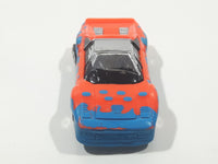 Vintage 1986 Matchbox Burnin Key Cars Ferrari Orange and Blue Die Cast Toy Car Vehicle