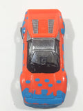 Vintage 1986 Matchbox Burnin Key Cars Ferrari Orange and Blue Die Cast Toy Car Vehicle