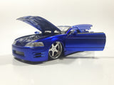 Jada Toys 2002 Ford Mustang Convertible Blue 1/24 Scale Die Cast Toy Car Vehicle Vehicle with Opening Doors Hood and Trunk