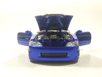 Jada Toys 2002 Ford Mustang Convertible Blue 1/24 Scale Die Cast Toy Car Vehicle Vehicle with Opening Doors Hood and Trunk