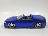 Jada Toys 2002 Ford Mustang Convertible Blue 1/24 Scale Die Cast Toy Car Vehicle Vehicle with Opening Doors Hood and Trunk