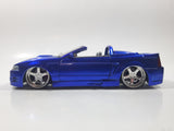 Jada Toys 2002 Ford Mustang Convertible Blue 1/24 Scale Die Cast Toy Car Vehicle Vehicle with Opening Doors Hood and Trunk