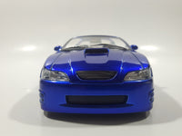 Jada Toys 2002 Ford Mustang Convertible Blue 1/24 Scale Die Cast Toy Car Vehicle Vehicle with Opening Doors Hood and Trunk