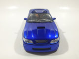 Jada Toys 2002 Ford Mustang Convertible Blue 1/24 Scale Die Cast Toy Car Vehicle Vehicle with Opening Doors Hood and Trunk