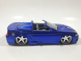 Jada Toys 2002 Ford Mustang Convertible Blue 1/24 Scale Die Cast Toy Car Vehicle Vehicle with Opening Doors Hood and Trunk