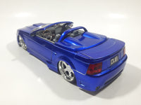 Jada Toys 2002 Ford Mustang Convertible Blue 1/24 Scale Die Cast Toy Car Vehicle Vehicle with Opening Doors Hood and Trunk