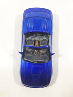 Jada Toys 2002 Ford Mustang Convertible Blue 1/24 Scale Die Cast Toy Car Vehicle Vehicle with Opening Doors Hood and Trunk