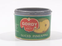 Vintage Gordy Brand Quality Slice Pineapple Miniature 1" Tall Plastic Toy Food Can