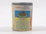 Vintage Gordy Fruit Cocktail In Heavy Syrup Miniature 1 1/2" Tall Plastic Toy Food Can