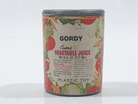 Vintage Gordy Cocktail Vegetable Juice Miniature 1 1/2" Tall Plastic Toy Food Can