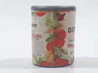 Vintage Gordy Cocktail Vegetable Juice Miniature 1 1/2" Tall Plastic Toy Food Can