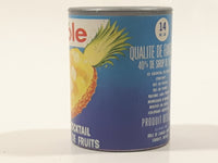 Vintage Dole Fruit Cocktail Miniature 1 1/2" Tall Plastic Toy Food Can