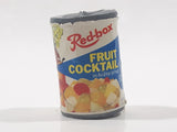 Vintage Red-Box Fruit Cocktail In Heavy Syrup Miniature 1 1/2" Tall Plastic Toy Food Can