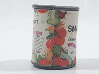 Vintage SMART Cocktail Vegetable Juice Miniature 1 1/2" Tall Plastic Toy Food Can