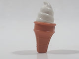 Vintage Vanilla Ice Cream Cone Miniature 2" Tall Plastic Toy Food