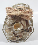 Seashell Filled Wire Cage 6" Tall