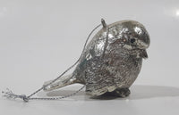Silver Look Metal Song Bird 2" Tall Hanging Ornament