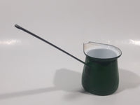 Vintage Small Green Enamel Butter Warmer