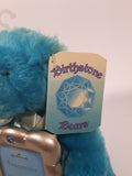 Hallmark Birthstone Bears December Birthstone "Turquoise" 8" Tall Teddy Bear Stuffed Animal Plush Picture Photo Frame with Tags