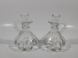 Oil and Vinegar Glass Cruet Bottle Set