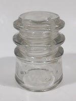 Antique Whitall Tatum No 3 Clear Glass Insulator Made in U.S.A. 25-48 A