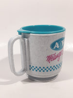 Whirley Industries A & W Special Blend 3 1/2" Tall Plastic Coffee Mug Cup with Lid